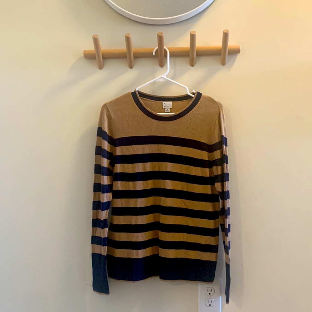 A. New day striped sweater.